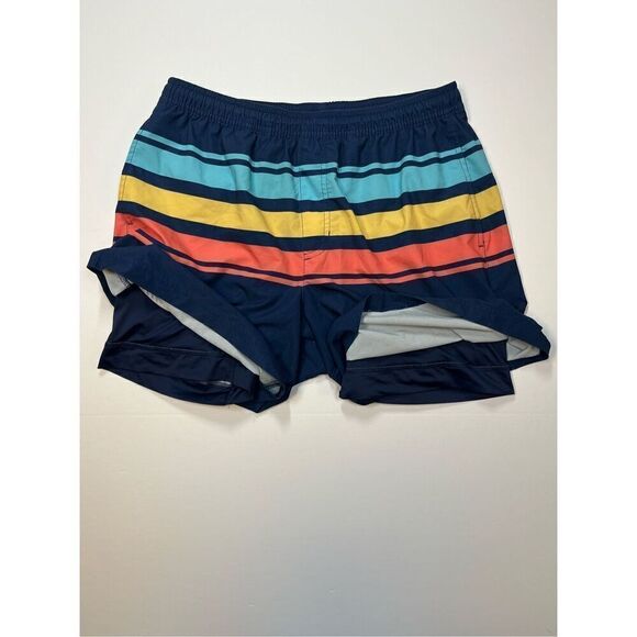 Chubbies The Retro Set 7" Stretch Swim Trunk UPF 50+ Navy Lined Mens Size Large - Picture 6 of 11